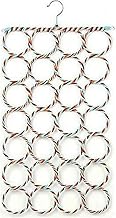 Scarf Ties Hanger Belts Hanger Ring Holder Display Storage Hold 28 Items (Multi)