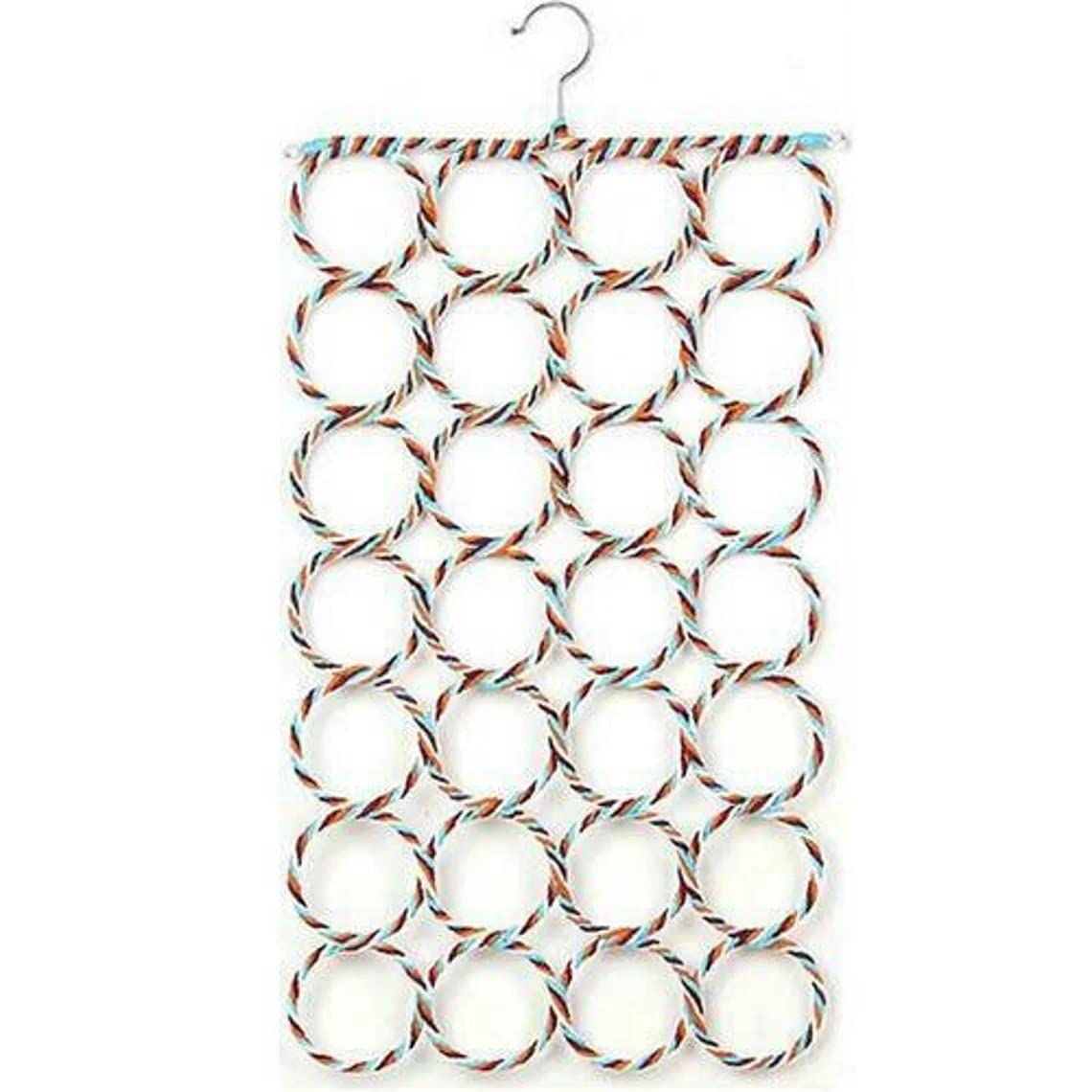 Van Der Linn Multicolor Scarf Ties Hanger Belts Hanger Ring Holder Display Storage Hold 28 Items (Multi)