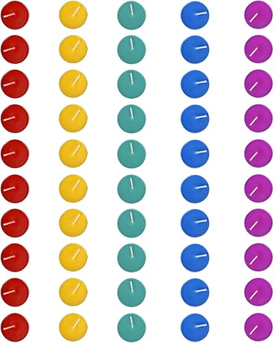 Linegohts Velas de té sin perfume de varios colores, 4 horas de tiempo de combustión, velas votivas sin humo de palma de combustión limpia para el