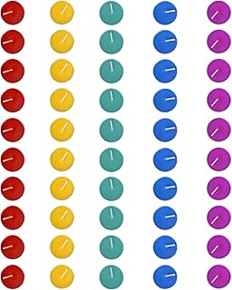 50pcs Unscented Assorted Colors Tealights Candle - 4+ Hour Burn Time - Clean-Burning Palm Votive Smokeless Tealights Candles for Home, Shabbat & Anniversaries… (50pcs)
