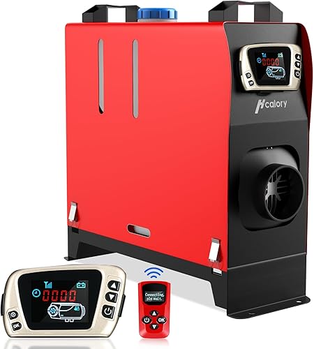 HCALORY Calentador de aire diésel de 12 V y 8 KW, calentador de estacionamiento integrado portátil y conveniente, todo en uno, un solo agujero con
