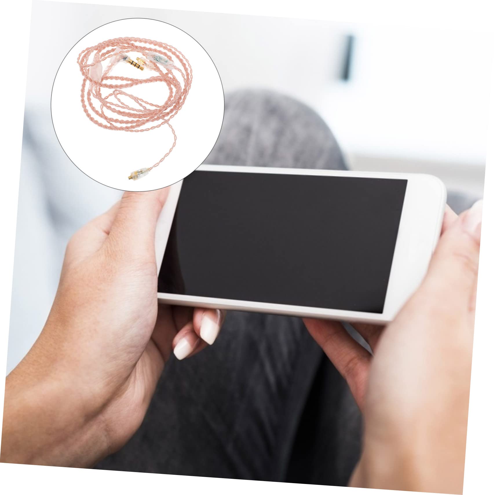 PartyKindom 5st -steckkabel Steuerkabel Für Kopfhörer Kopfhörer-zubehör Headset-kabel anschlusskabel Headset Modekabel -audiokabel Mit Weizen Metall Gebogene Einführung