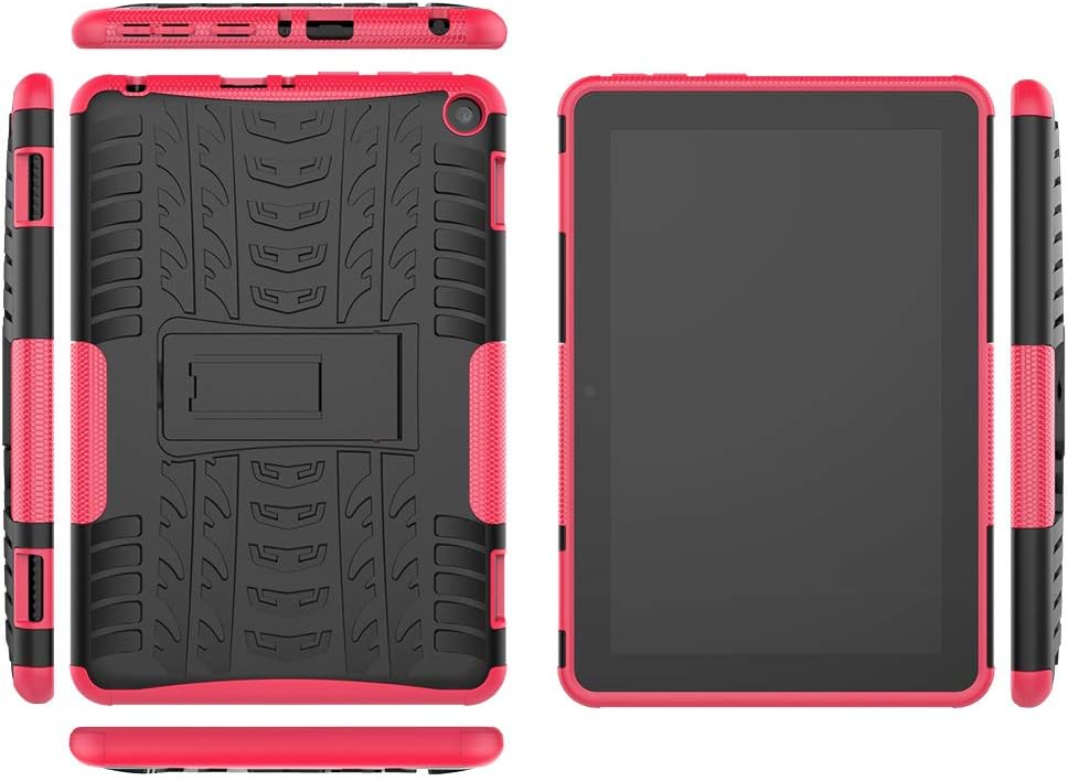 Boskin for KlNDLE FlRE hd 8 / hd 8 Plus case 2020 Release 10th Generation,Kickstand Heavy Duty Shockproof Cover (Rose Pink)