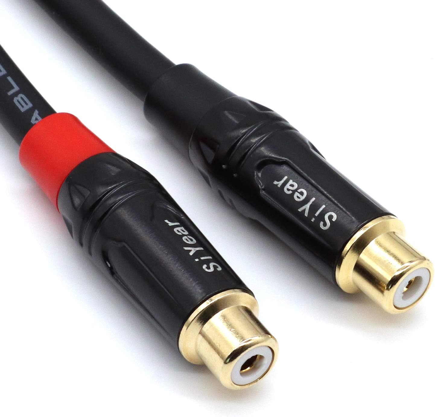 SiYear Dual RCA to 1/4" Cable,6.35mm (1/4 inch) Male Stereo to 2RCA Female Y Splitter Adapter Cable(5Feet