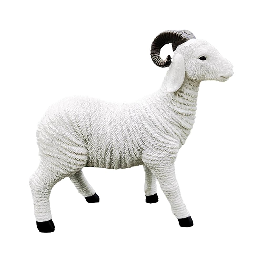 Amazon.co.jp: Generic 樹脂ヤギの置物本物そっくりの置物妖精の