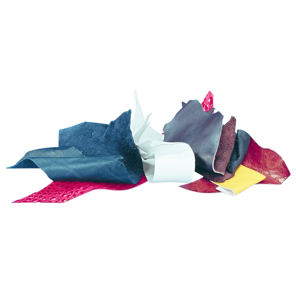 RAYHER Leather Remnants Bag, Multi-Colour, 500 g