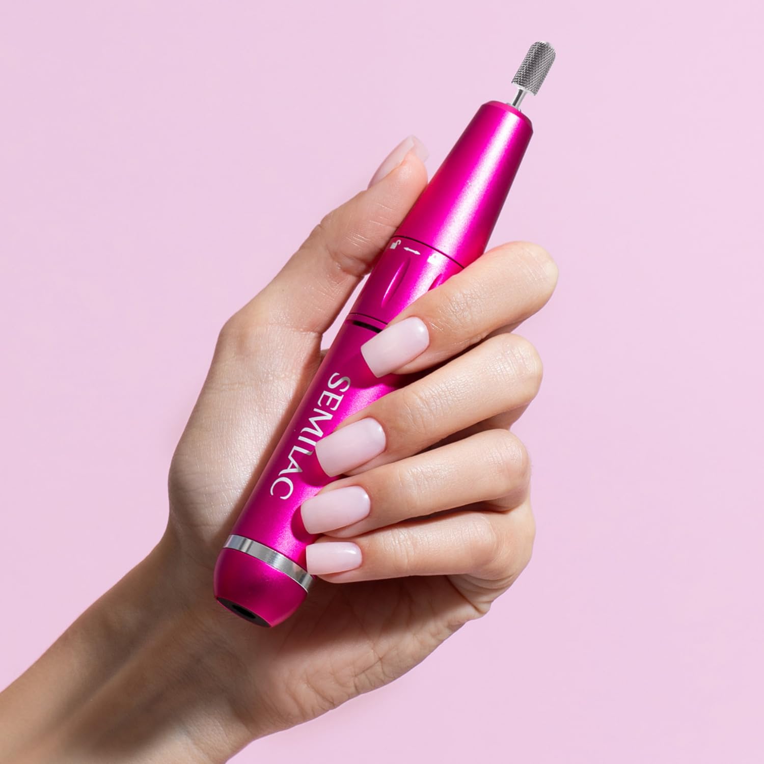 Semilac Kit de eliminación de manicura, mini bolígrafo + fresa cilíndrica 001