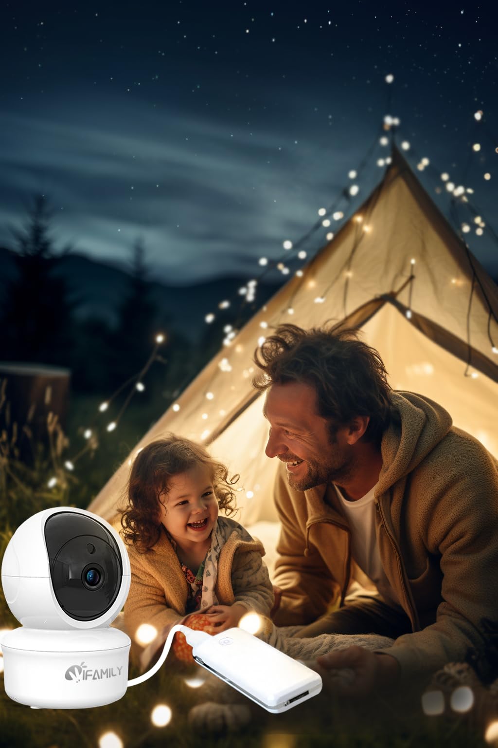iFamily Split Screen Baby Monitor, Large Display Video Baby Monitor with 2 Cameras and Audio, Long Range, Remote pan tilt, Night Vision, Temperature Sensor, 2 Way Talk, Feeding Clock and lullabies.