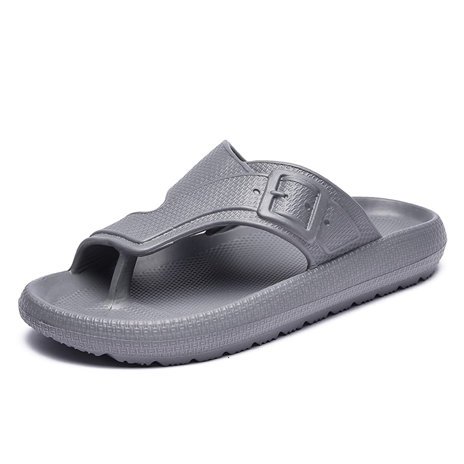 YUNGODMens Comfortable Summer Lightweight Waterproof Flip Flops Slide Beach Indoor Outdoor Sandals