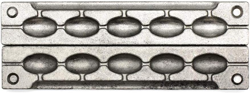 Adygil Bean Sinker Mold with 5 Cavities and 1-Ounce, Without Handle