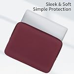 RAINYEAR 14 Sac de transport avec pochette d'accessoires, compatible avec le boîtier de protection pour ordinateur portable Inch 14" Dell HP ThinkPad Lenovo Asus Acer Samsung Notebook Ordinateur Chromebook (Rouge)