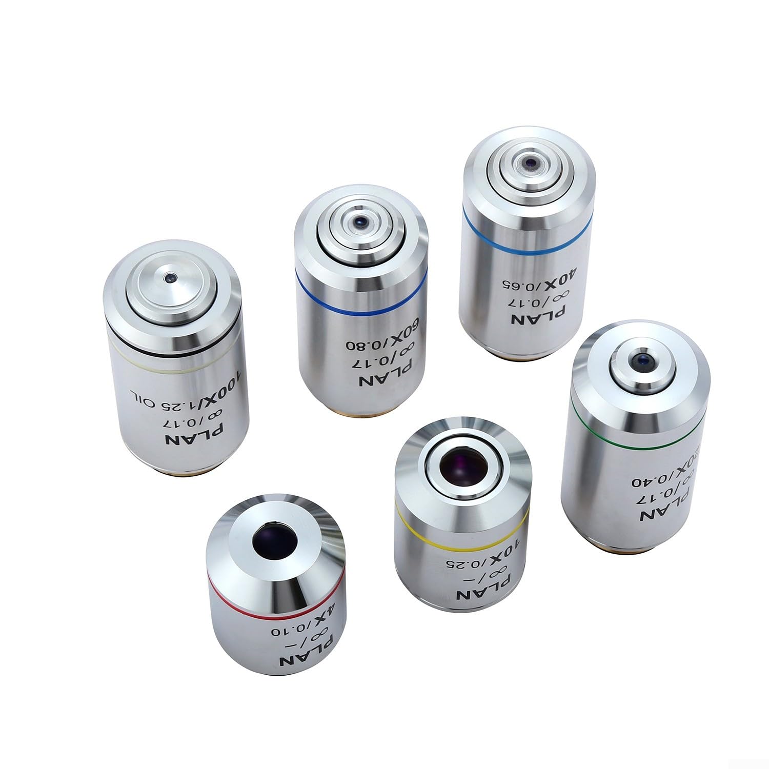 Generico Obiettivo Allinfinito, Obiettivo Acromatico, Ingrandimento 4x/10x/20x, Filettatura Standard Rms (20,2 Mm), Accessori per Microscopi da Laboratorio/Ricerca (Size_Name 100X)