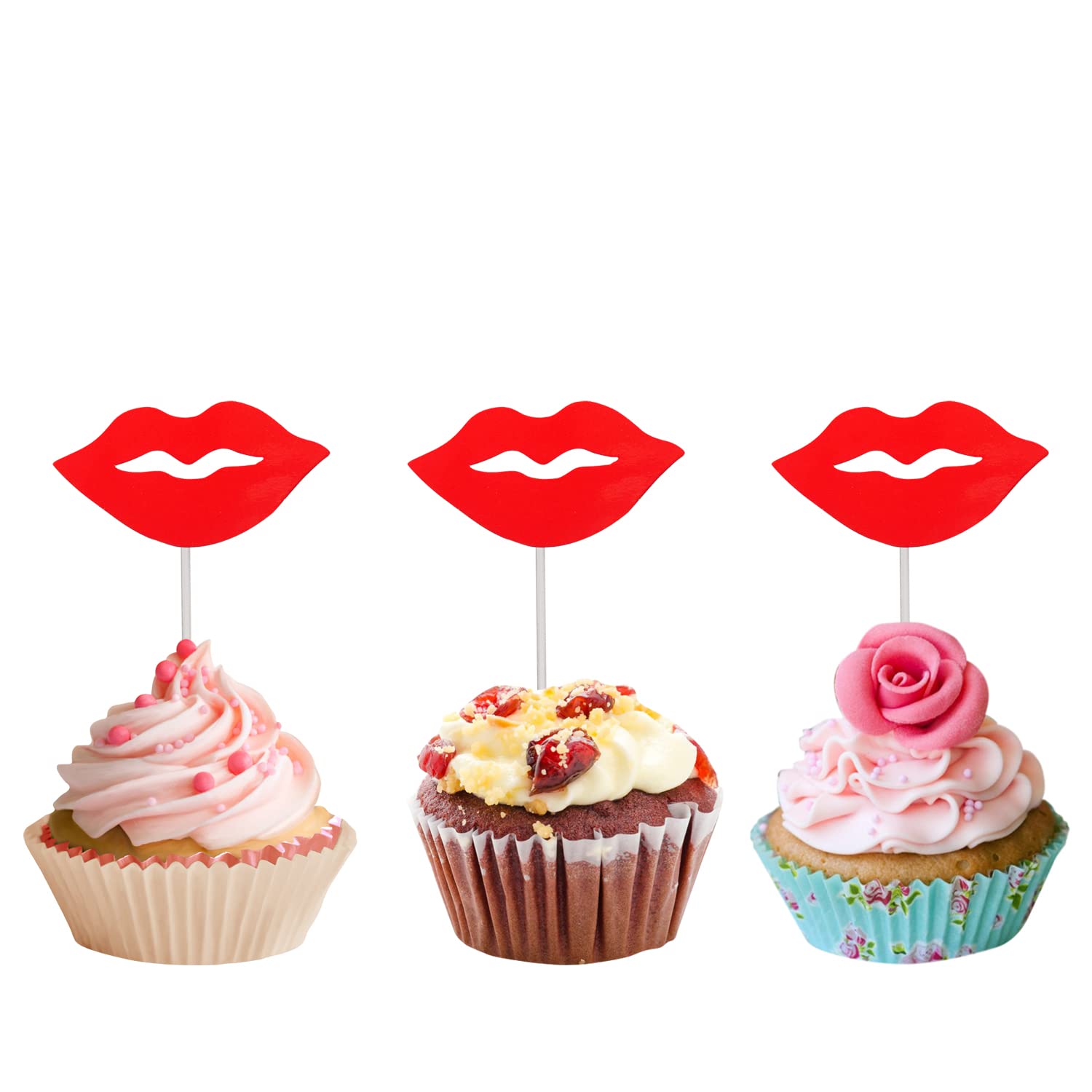 24 Cupcake-Topper In 4 Designs – Lustige Dekoration Mit Fliege, Schnurrbart, Hut & Halstuch Für Geburtstagspartys