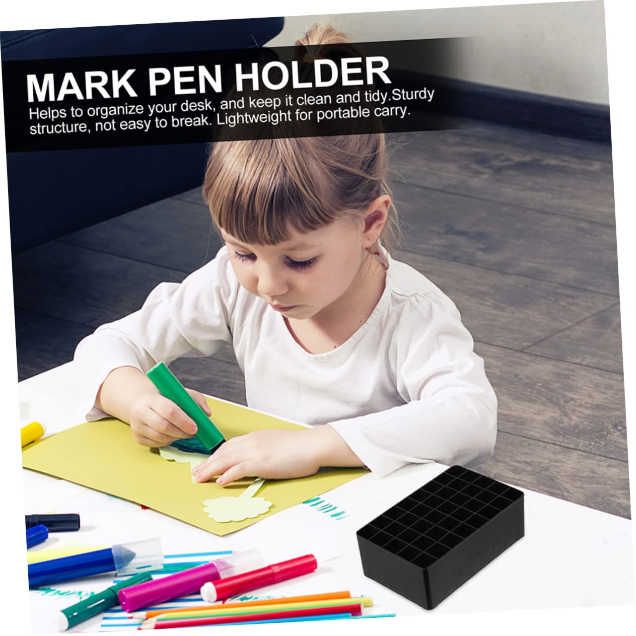 STOBOK Pen Storage Case with 40 Slots - Portable Pencil Caddy and Marker Pen Holder for School and Office Desk Organisation - Image 2