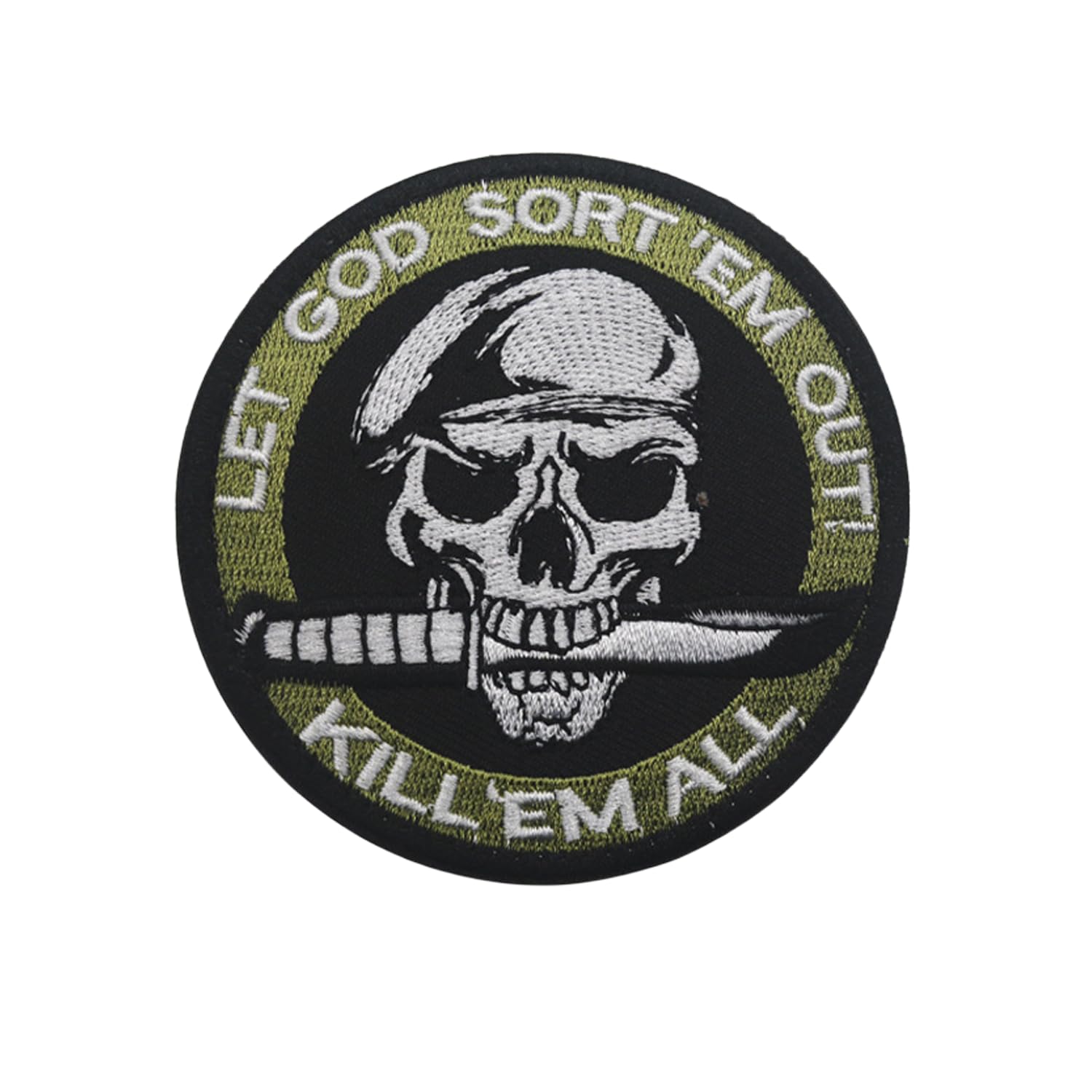 Amazon.com: Skull Knife Beret Spec Ops Patch - Funny Kill Them All