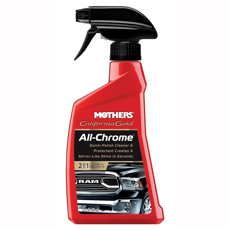 Mothers California Gold All-Chrome Polidor Spray para Cromo e Plásticos Cromados 350 mL (05222)