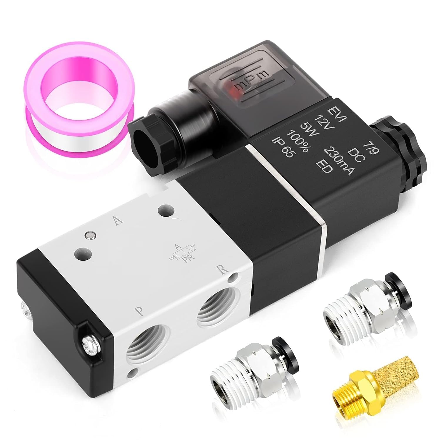 1/4" Single Solenoid Valve 5 Way 2 Position 12v| Single Solenoid Valve| 12v Single Solenoid Valve| Single Solenoid Valve 1/4" 5 Port 2 Position | Coil 12V AC - SOLTAIREJACO (B0C94NYKXH) Amazon Price History, Amazon Price Tracker
