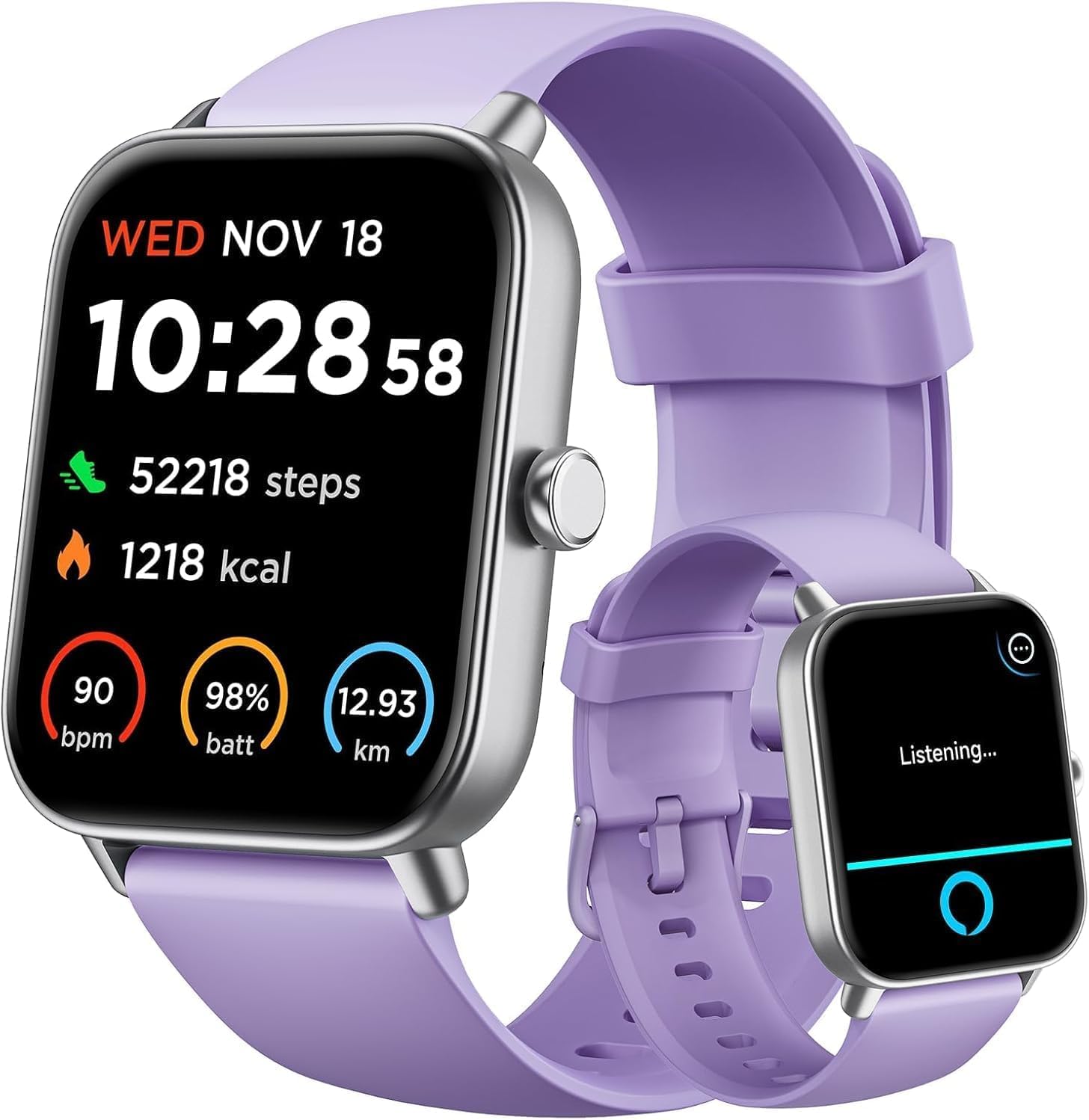 Gydom Smart Watches for Women for Android &amp; iPhone, Alexa Built-in, 1.8" Smartwatch with Heart Rate/SpO2/Sleep/Stress, IP68 Waterproof Fitness Tracker, 101+ Sports Modes, Purple