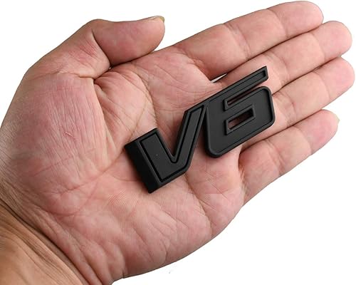1 calcomanía de repuesto para placa de identificación 3D con emblema V6 para Canyon Colorado 17-21 (negro mate)