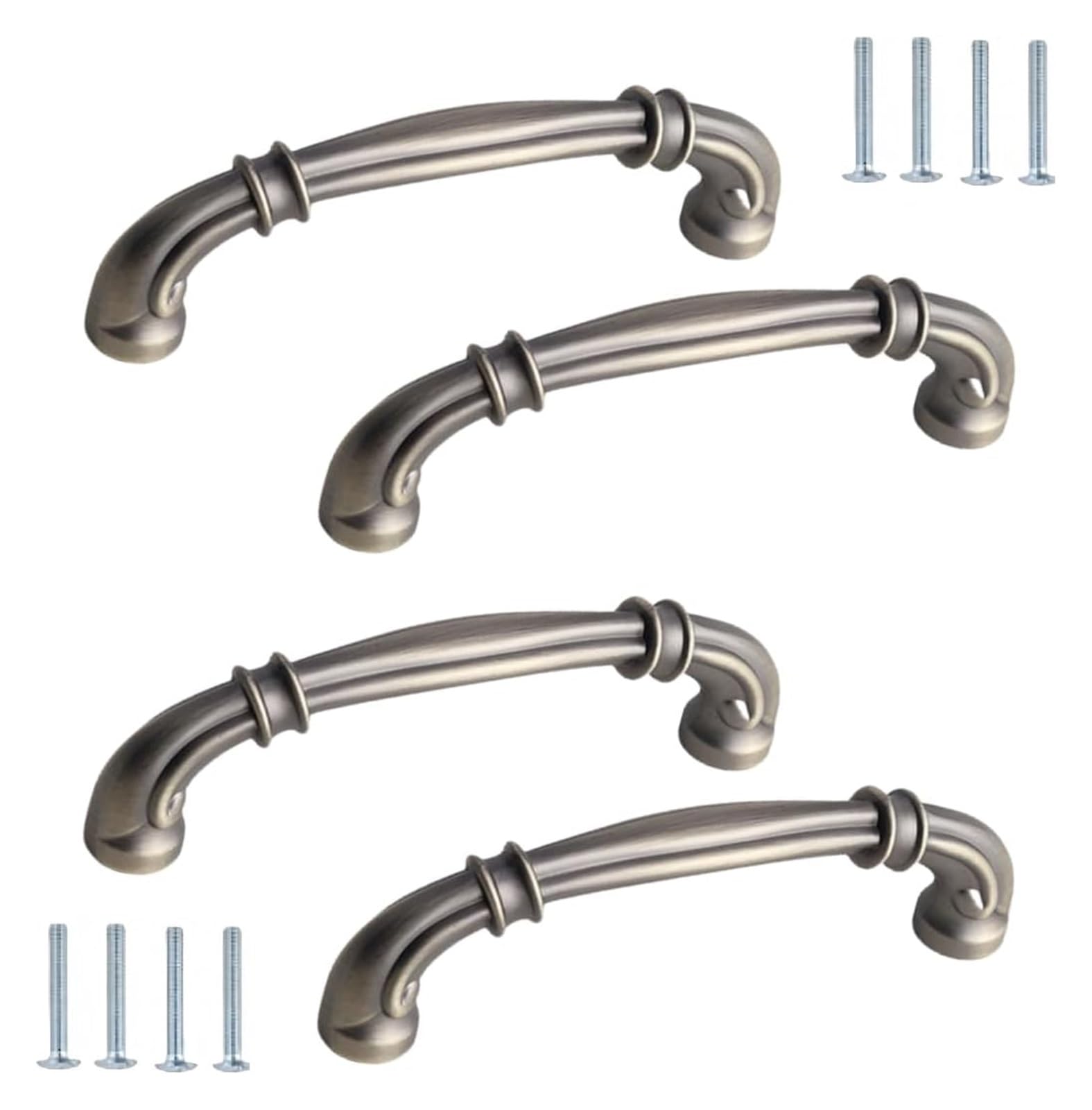 NLQCSXWEP Zinc Alloy Cabinet Bow Handle, Zinc Alloy Handles Blue 4 pcs for Cabinet Door Wardrobe(F-96mm)