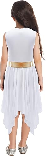 Miniatura 2 de CHICTRY Vestido de baile lírico sin mangas para niñas disfraz de adoración litúrgica ropa de baile contemporánea