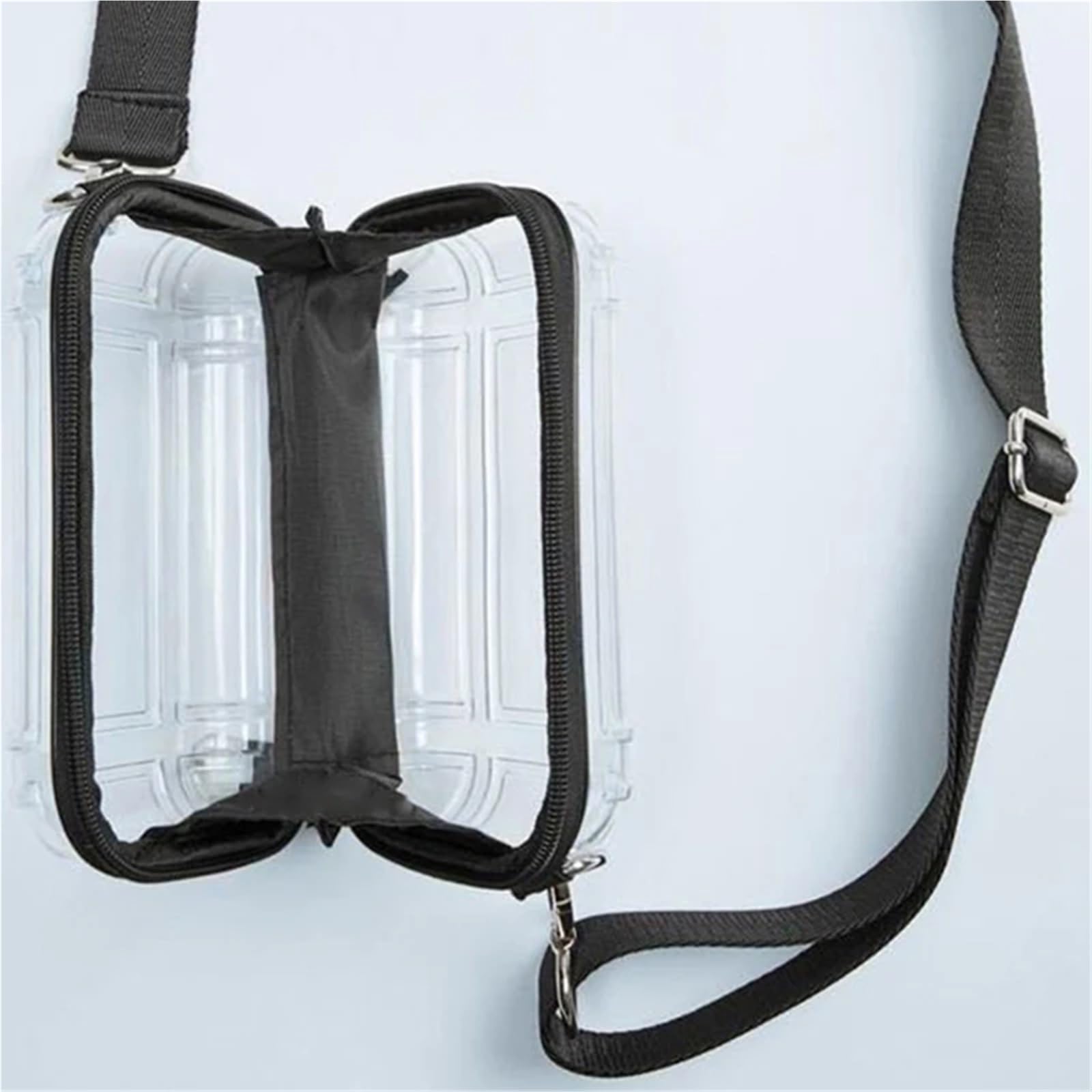 Borsa a tracolla da donna, mini borsa a rigida, custodia viaggio for cosmetici, a mano