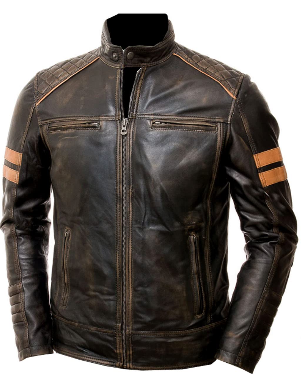 ジャケット・アウター 80s CAMEL TROPHY A-2 real leatherblouson Cafe Racer Vintage Motorcycle Genuine Leather Jacket Red