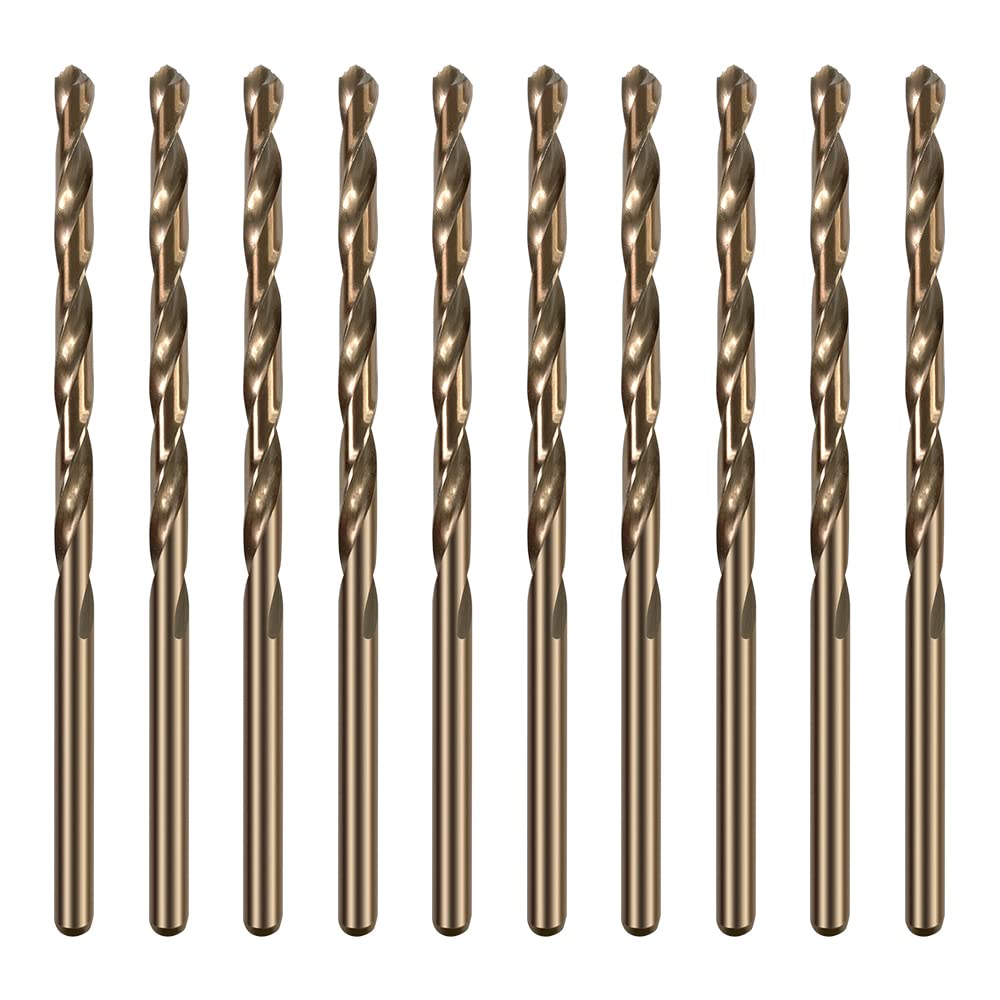 HUAZHICHUN 10PCS Size 2.0mm,M42 8% Cobalt,Drill bits Sets,Metal Drill bits for Steel,High Speed Steel Jobber Length Drill, Split Point