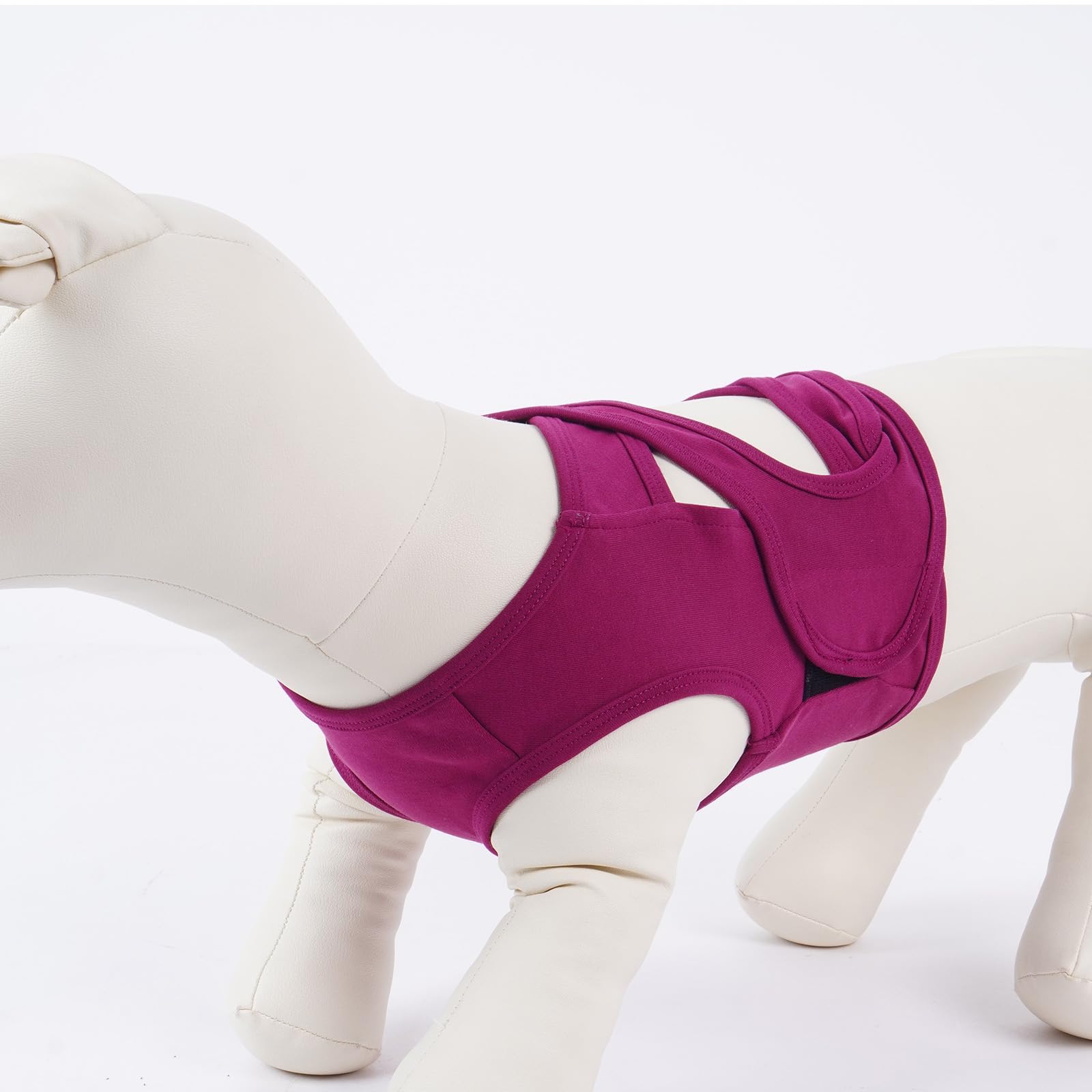 OUOBOB L Dog Post-Surgery Recovery Suit, Anti-Lick Chest Protector, Purple
