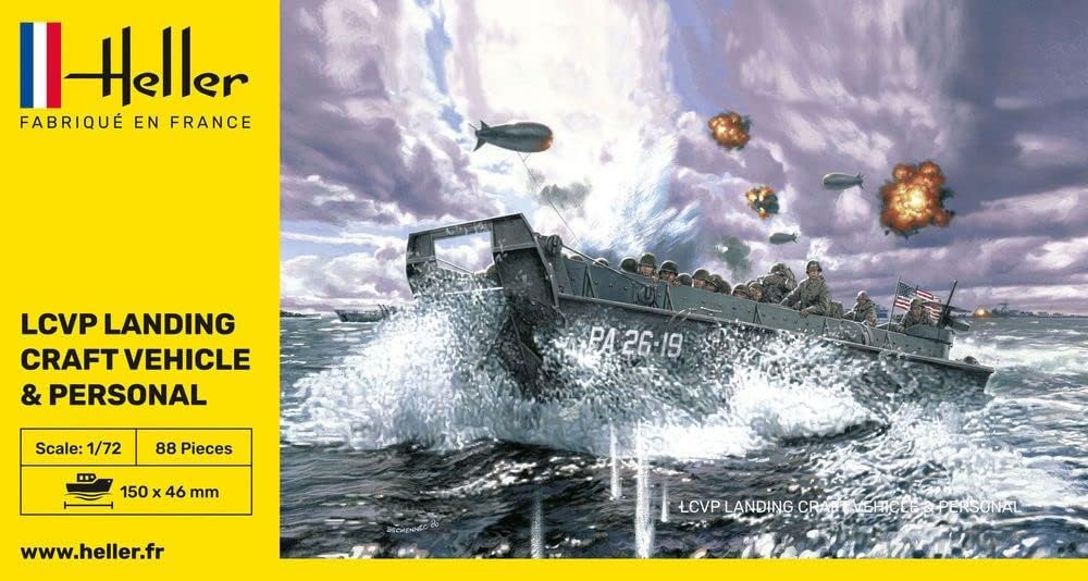 Heller LCVP Landing Craft Military Land Vehicle Model Building Kit