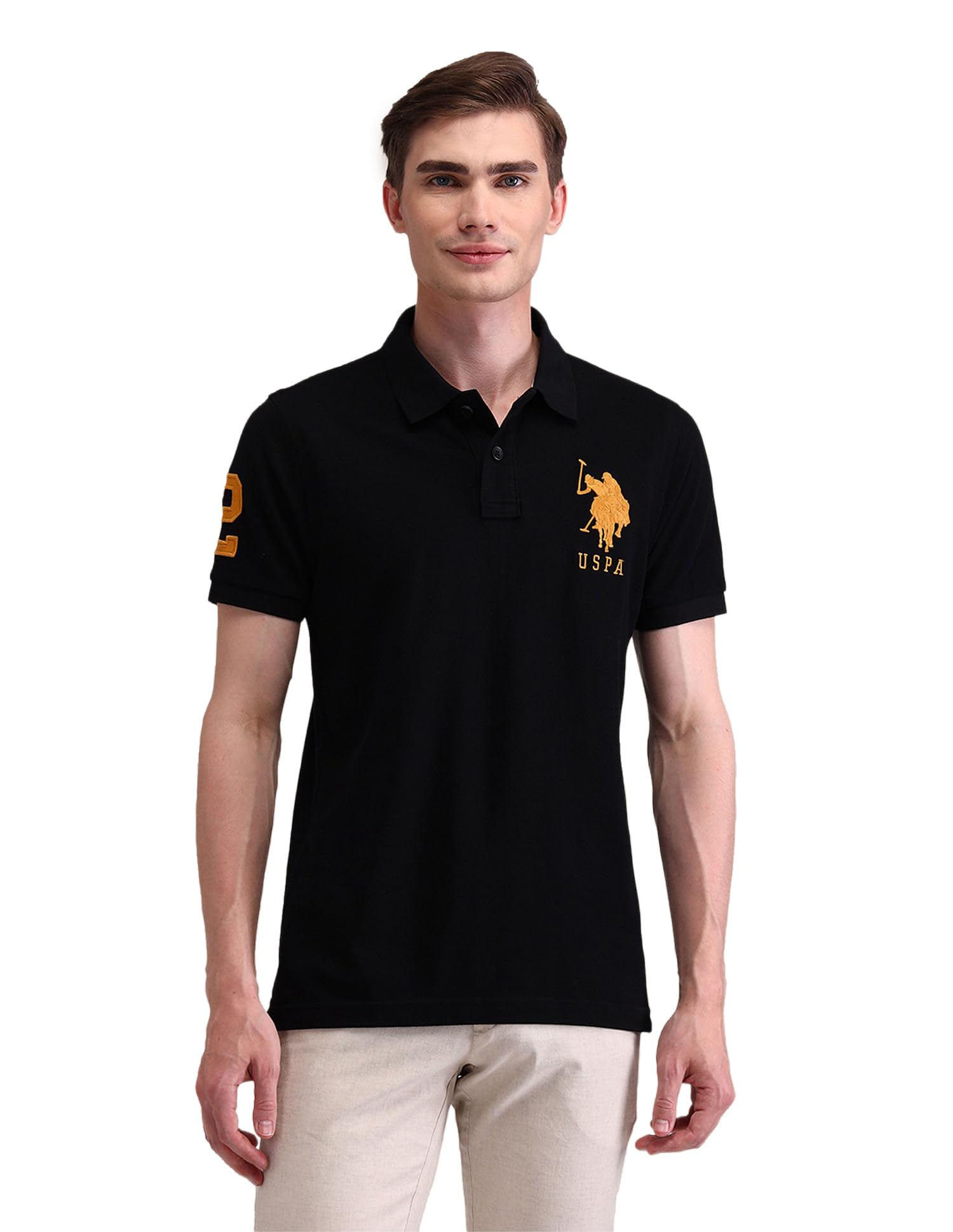 u.s. polo assn. Men's Printed Round Neck Half Sleeve Casual Cotton Regular 1665 T-Shirts (UDTSH2241)-picture-17