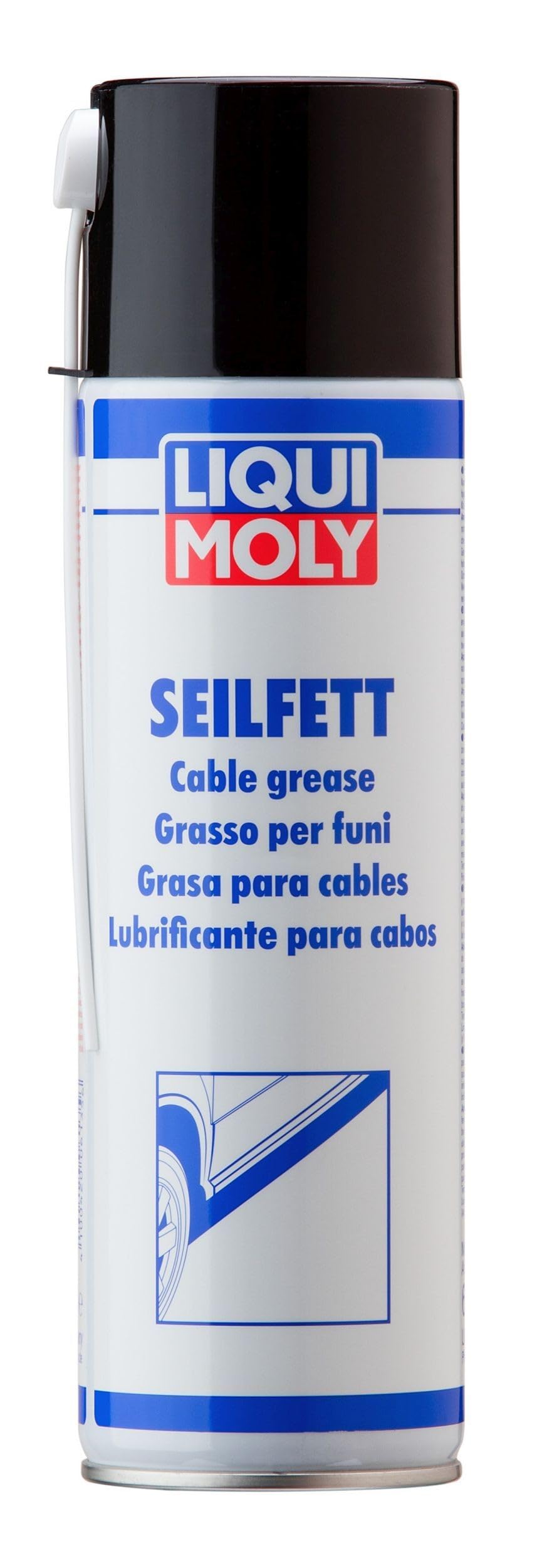 LIQUI MOLY Grasa para cables (Spray) | 500 ml | Lubricación grasa | Protección corporal | Protección debajo del cuerpo | 6135