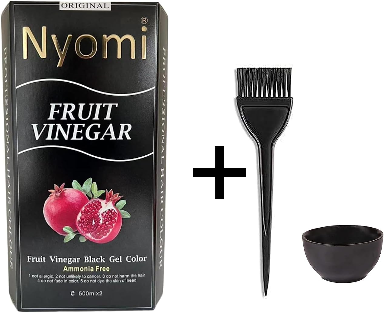 Fruit Extracts Semi-Permanent Hair Dye | Includes Free Brush & Bowl | 500ml Pack of 2 | Vibrant & Long-Lasting Color