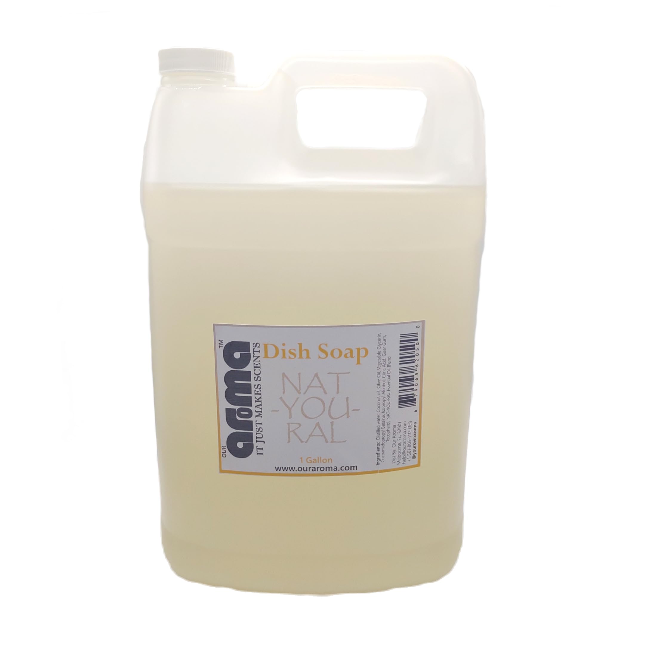 Our Aroma NAT-YOU-RAL Ultra Dishwashing Liquid Dish Soap - Plant Based - Natural Soap 1 Gallon
