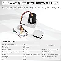 Vista 7 de Kit de refrigeración por agua para PC - Disipador de calor de 9.449 in CPU Bloque de agua Ventilador LED Kit de refrigeración por computadora