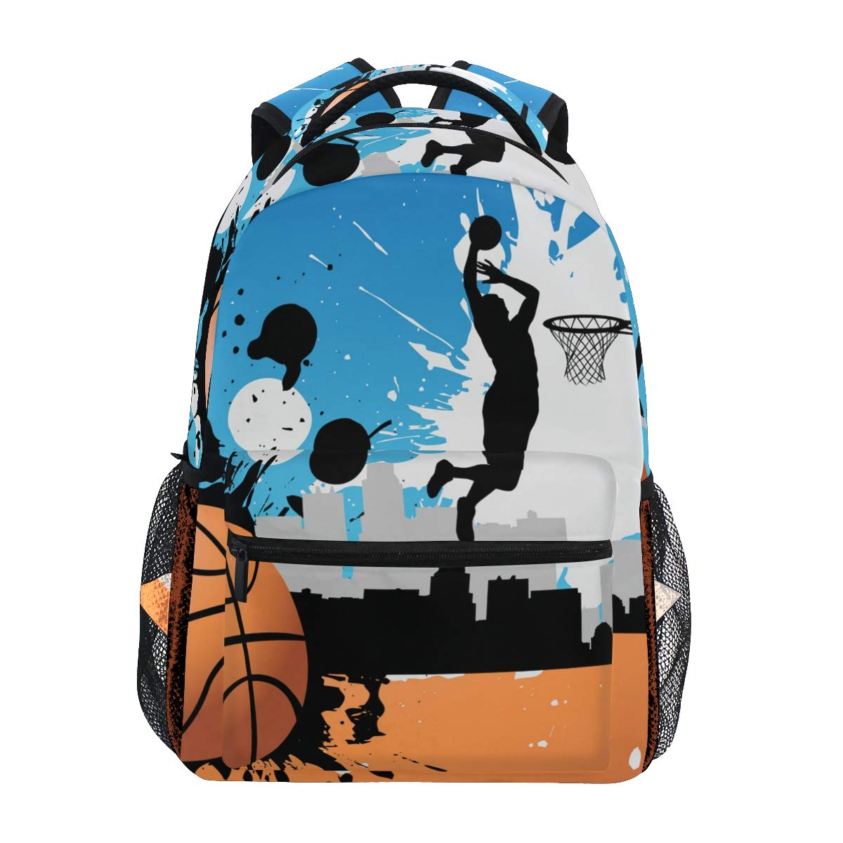 Mnsruu Jugador de Baloncesto Mochila Escolar para niños niñas niños Bolsa de Viaje Bookbag