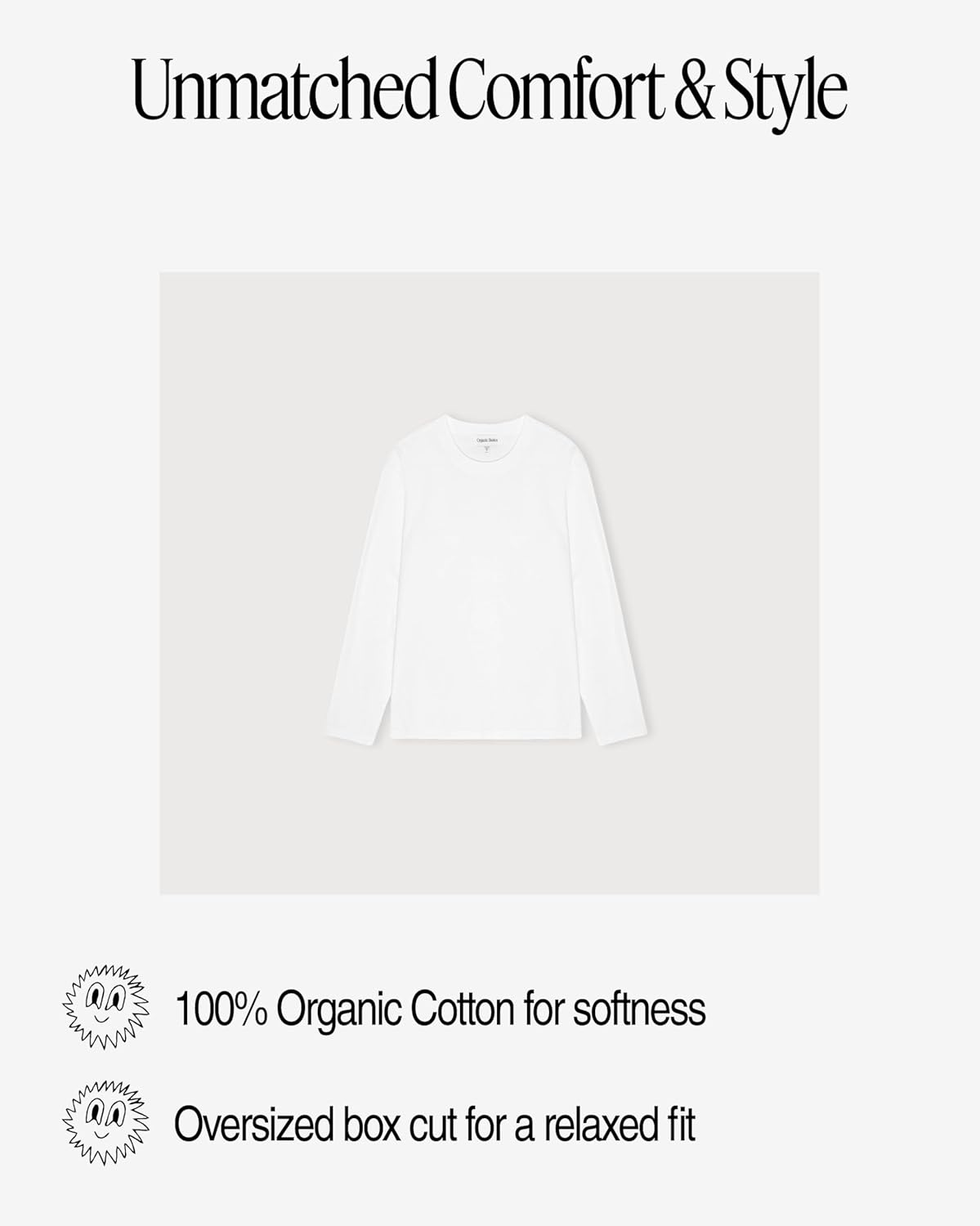 Organic Basics Mens True Boxy Fit Cotton Crewneck Long Sleeve Tee - Image 8