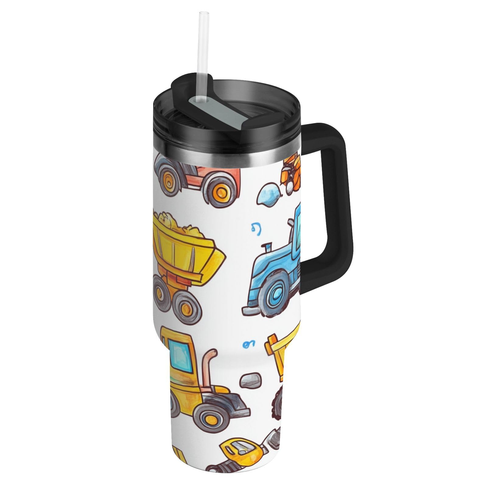 Vacuum Reusable Kids Water Bottles with Lid and Straw Coffee Mug For Men for Water Iced Tea or