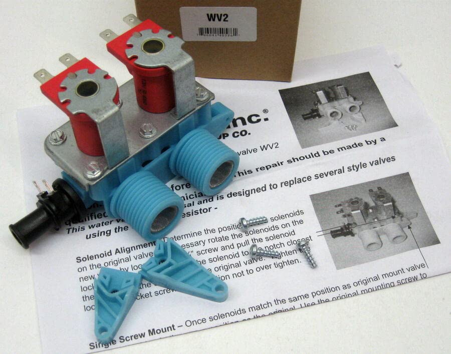WV2 Water Solenoid Valve Replacement for Washer Washing Machine 134890600 22002708 3979346