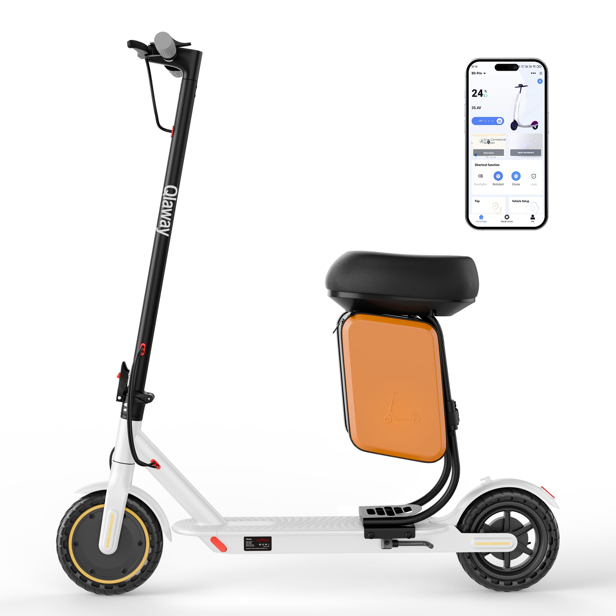 Electric Scooter - 8.5"/10" Solid Tire, Powerful 350W/500W Motor, Top Speed 19 MPH, Max 16-22 Miles Ranges, Load 265LBS, Aluminum Alloy Frame Foldable Commuting Escooter for Adults & Teens