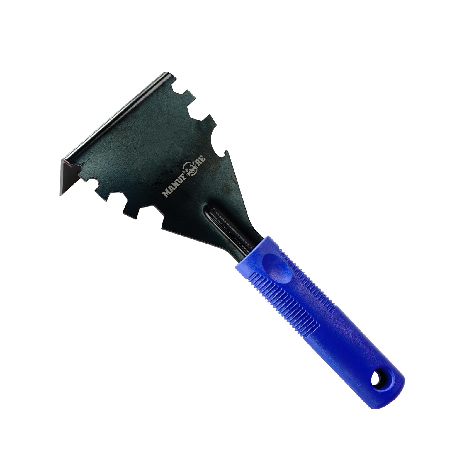 MANUFORE Trim Puller Upgraded Reinforced Design Pry Bar with 1050 Steel Multi-Tool Heavy Duty Tile Removal Tool for Removing Wood Floor, Baseboard, Door Casings, Tiles, Nail Pulling Blue