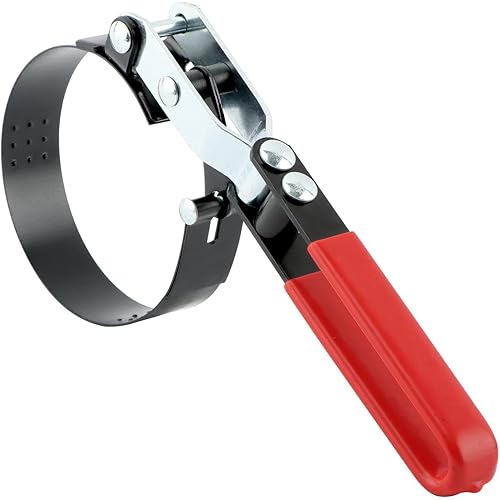 Oil Filter Wrench Small Swivel, 2-7/8 to 3-3/8 (73-85mm) Swivel Oil Filter Removal Tool, for 4S Shop Auto Repair Mechanic DIY Generator Small Engine