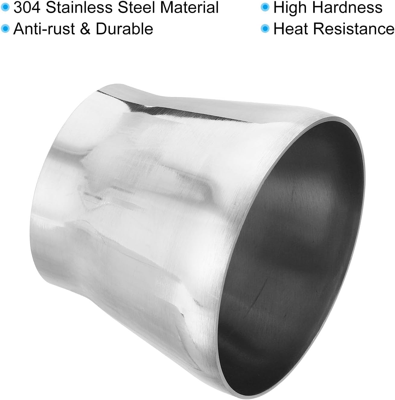 PATIKIL Concentric Reducer Steel Butt Weld 304 Stainless Tube Increaser Pipe Fittings for Food Beverage HVAC Plumbing, 4" to 3"