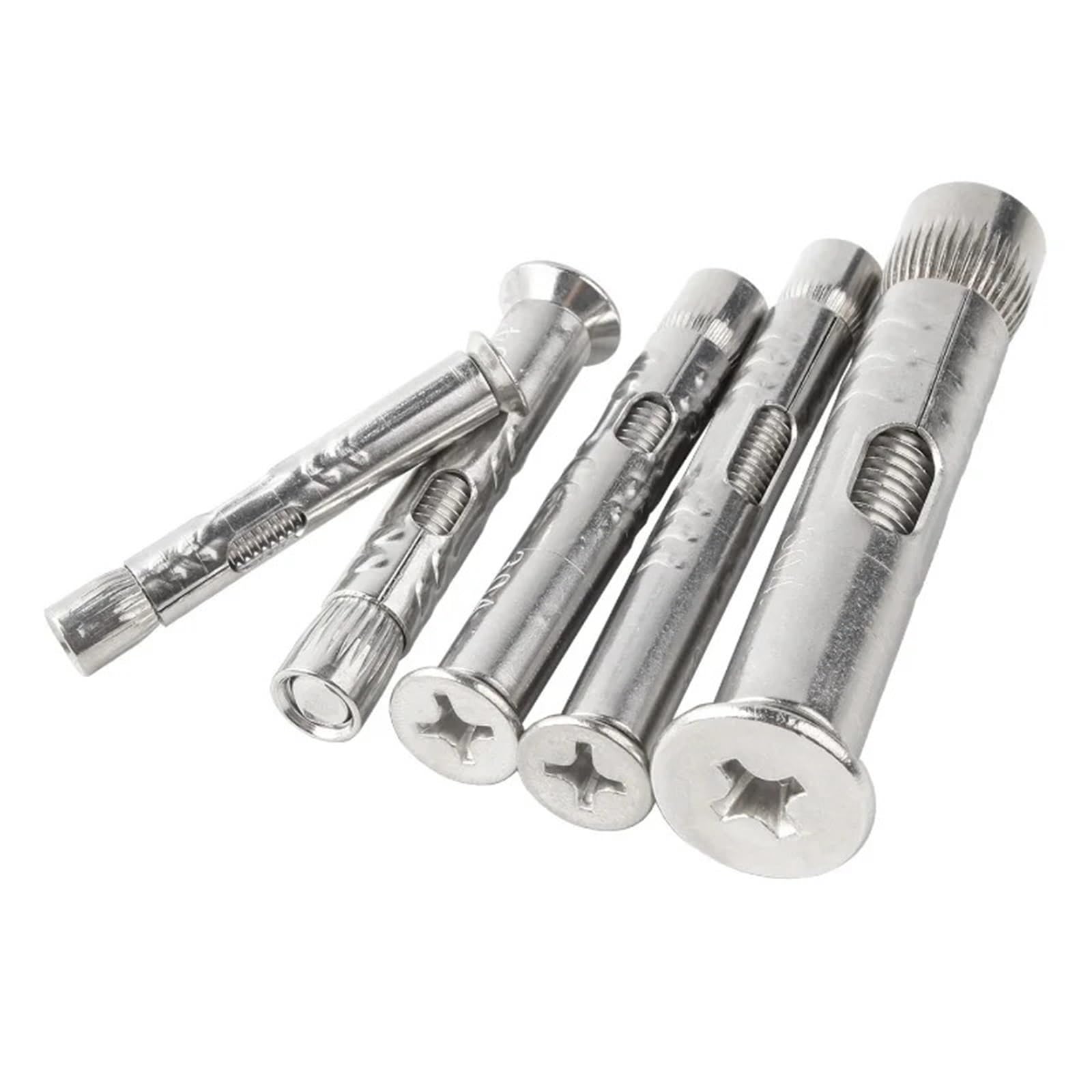 Tornillos De Expansión Anclaje concreto de la manga del tornillo de expansión de la cabeza avellanada Phillips del acero inoxidable de M6 M8 M10 M12(M12x150mm(1pcs))
