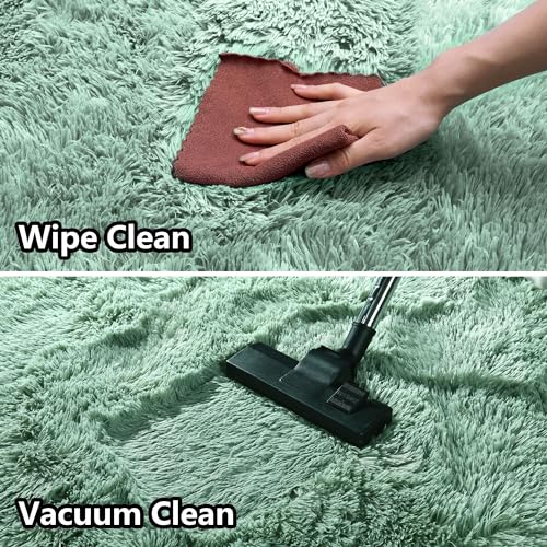 Sage Rug Collection - 8 x 10' Non-Slip Height Pile 1.4" Plush Rug Rubber Backing - Throw Rugs Carpet for Bedroom