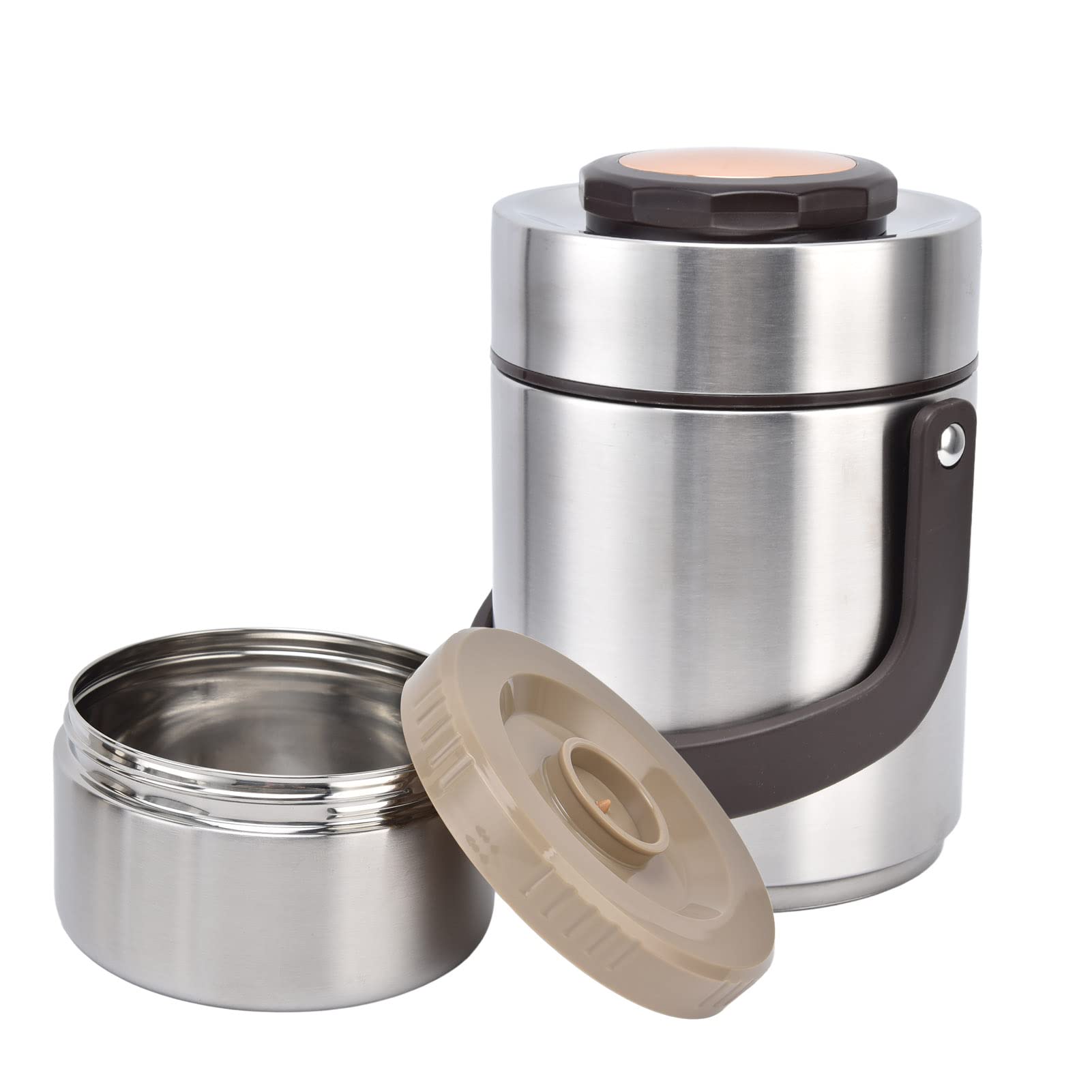 Rengue Portavivande Termico in Acciaio Inox 1500ml, Contenitore per Pranzo a Doppia Parete Sottovuoto con Coperchio Ermetico, per Lavoro Viaggi Picnic
