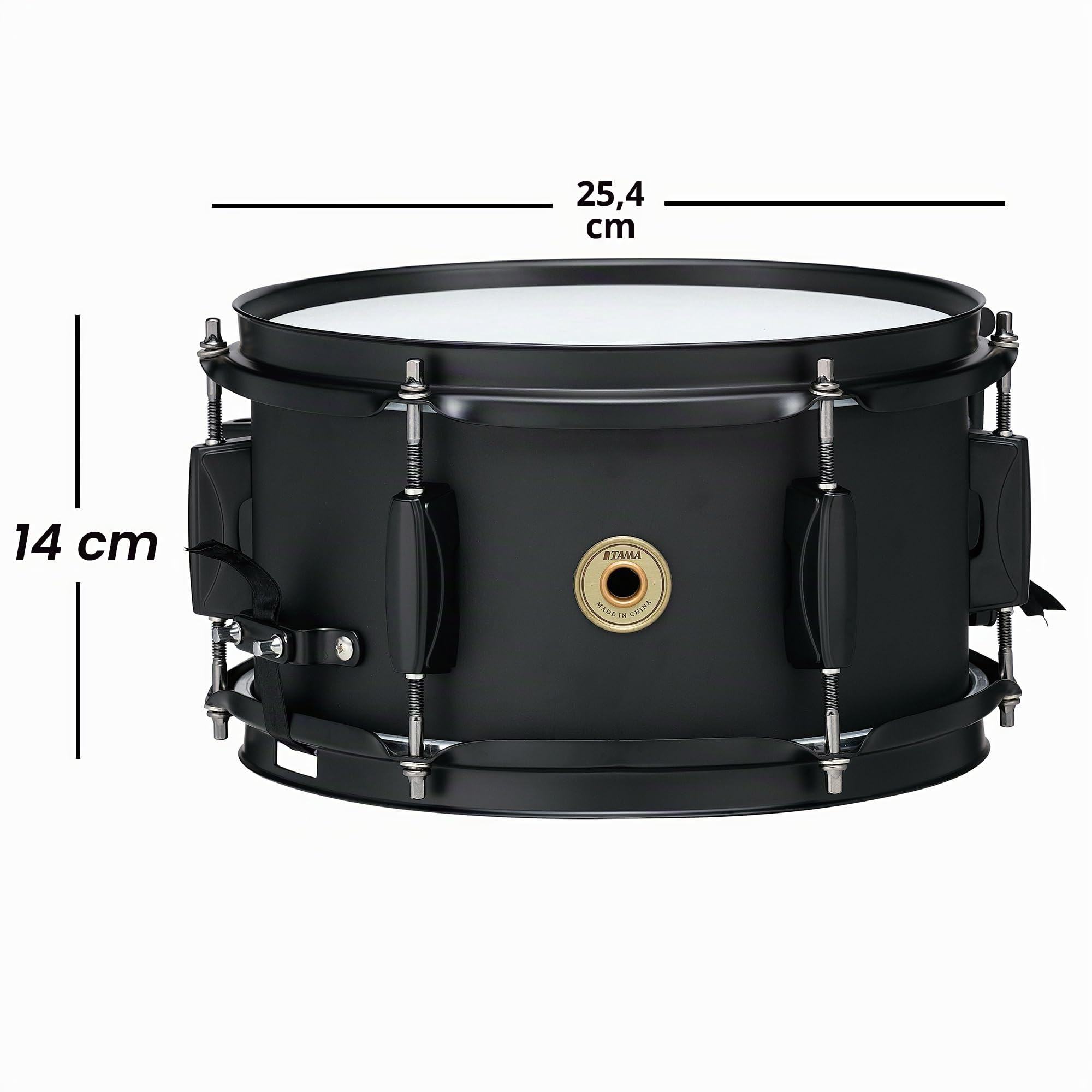 Tama BST1055MBK Metalworks Caisse claire en acier 5.5"x10", Noir mat