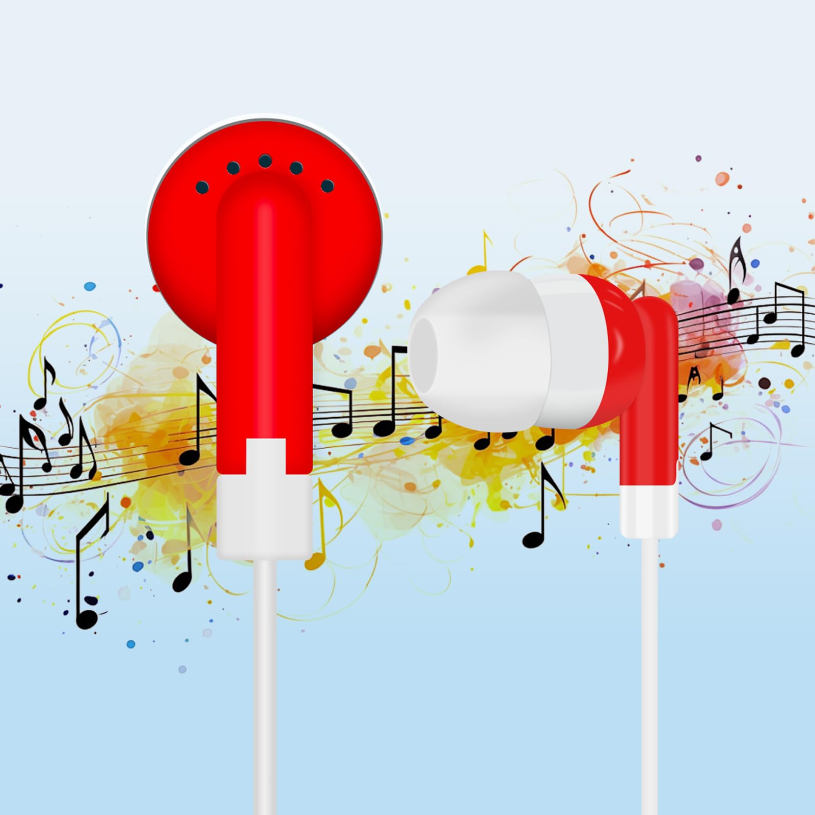 Auricolari Bulk Classroom Cuffie cablate in ear usa e getta per studenti per aule scolastiche biblioteche (confezione da 160)