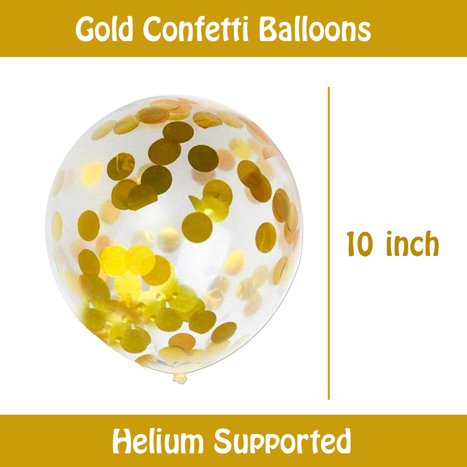 Party Propz Set of 6-1 number Foil Balloons with Gold confetti balloons for Kids 1st birthday decoration 2