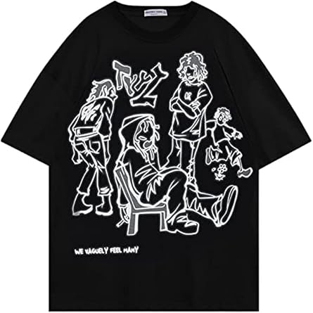 Aelfric Eden Graphic Tees Y2k Cartoon Printed Womens Oversized T Shirt Vintage Tees Men Unisex Aesthetic Streetwear Shirts